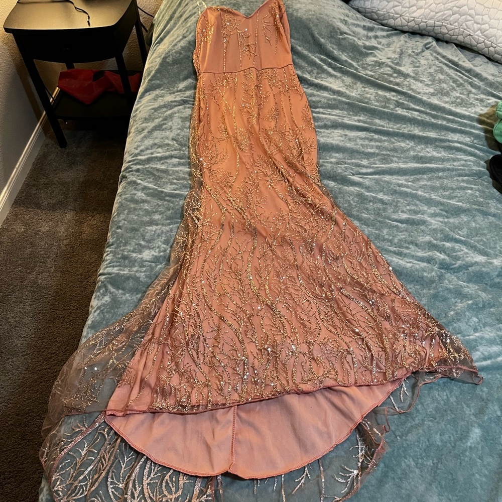Glitter pink mermaid style dress